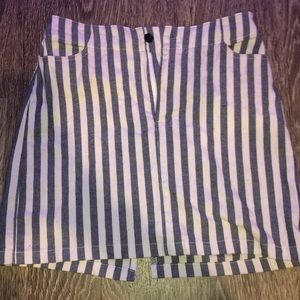 Brandy Melville blue and white striped skirt